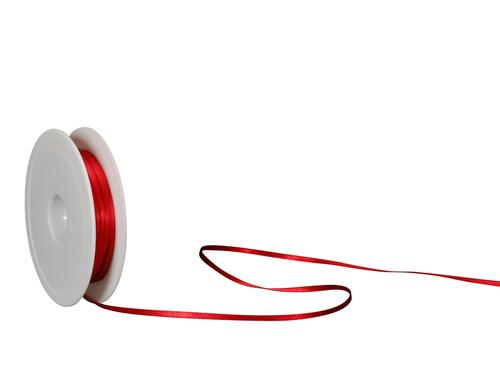 Spyk Geschenkband Satin rot, Breite: 3 mm, Länge: 50 m