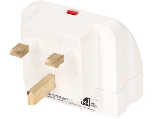Reiseadapter England / Typ 13 3-polig weiss 3-Pol weiss, max. 16 A