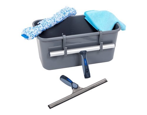 Edi Baur LEWI Fensterreinigungsset 4 in 1 5-teilig mit Eimer, Start-up Set 4