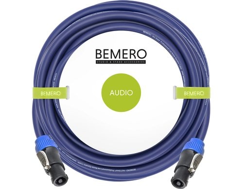 Bemero BSC3333-1500BL SpeakON Kabel 15m Lautsprecherkabel 4x2.5mm2, schwarz