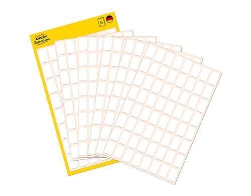 Avery Zweckform Etik. 13x8mm Vielzweck Inhalt: 384 Etik. / 6 Blatt