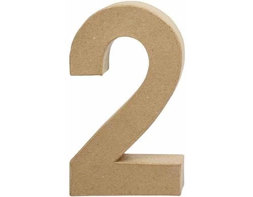 Creativ Company Papp-Zahl 2 Höhe: 20.5 cm