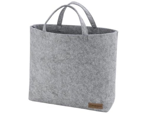 eskimo Einkaufstasche Shopper Uni Hellgrau, 50x38x12 cm, 100% Polyester