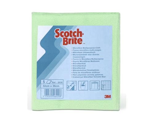 3M Scotch-Brite Mikrofasertücher Profi 30 x 40 cm, 5 Stück grün