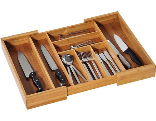 Kesper Besteckkasten ausziehbar B: 35 - 58 cm, T: 43 cm, H: 5 cm