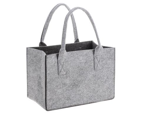 Glorex Filztasche, bicolor, grau/anthrazit H 26 x B 38 x T 24 cm