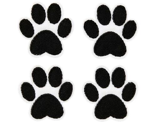 Monoquick Aufbügelbild Basic Pfoten, schwarz/weiss