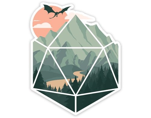 A D20 Scene Sticker