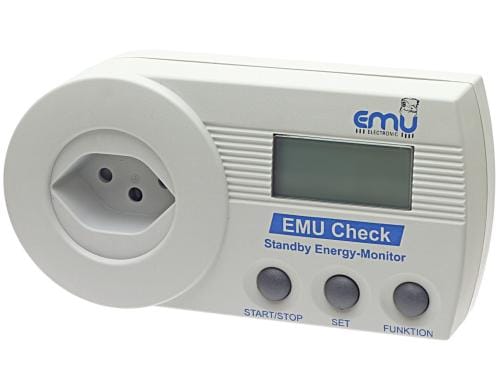 EMU Leistungsmessgerät Check, weiss misst Spannung, Strom, Leistung