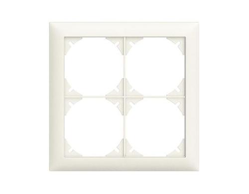 Feller EDIZIOdue 4er Abdeckrahmen 4-fach Rahmen mit Einheitsausschnitt, weiss