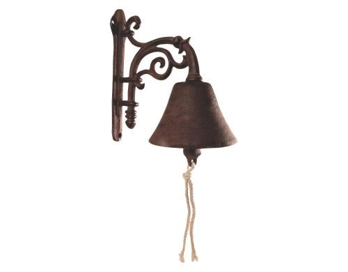 Esschert Design Türglocke Blume Gusseisen,Baumwollkordel,19 x 11 x 19.8 cm