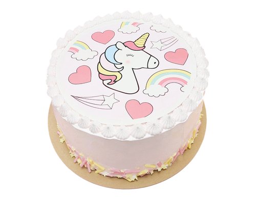 Tortenaufleger Einhorn Durchmesser 18 cm