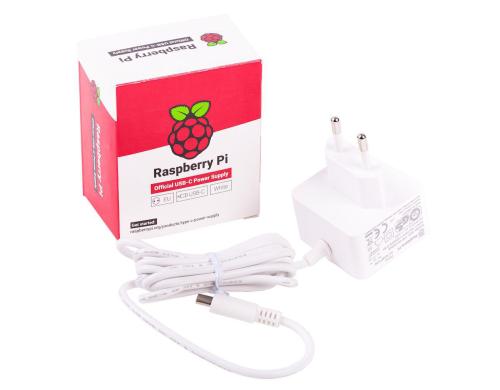 Offizielles Raspberry Pi 4 Netzteil 5.1Volt, 3 Ampere mit USB-C, weiss