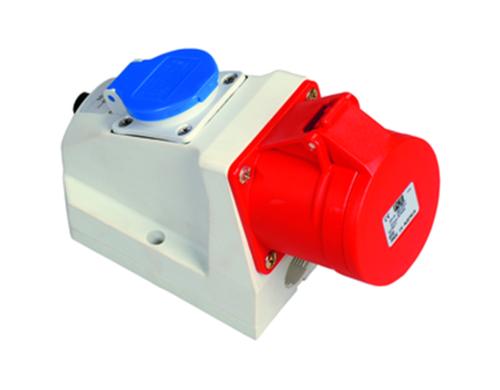 STEFFEN Kombi-Wandsteckdose T23 + CEE 32A vernickelt, weiss