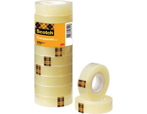 3M Scotch Klebeband 508, transparent 15 mm x 33 m, 10 Rollen