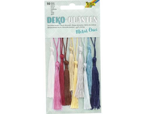 Folia Deko-Quasten Metal chic 10 Stück