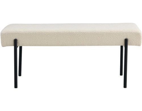 House Nordic Bank Swindon, Weiss Stahl, Polyester,Sperrholz, 100x36x42.5 cm