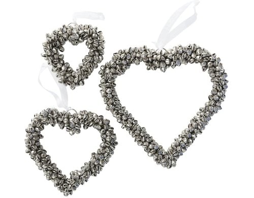 Boltze Dekoanhänger Glöckchen 3er-Set, Kieferholz, H: 9-16, D: 9-16cm