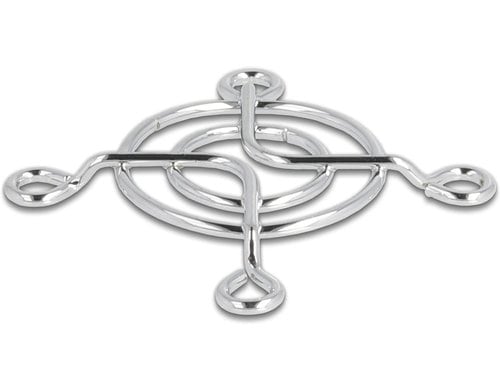 Delock Lüftergitter 40x40mm, silber Bedestigung über Schrauben