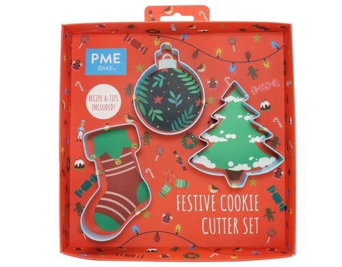 PME Ausstechformen Set Weihnachten 3-teilig, aus Metall