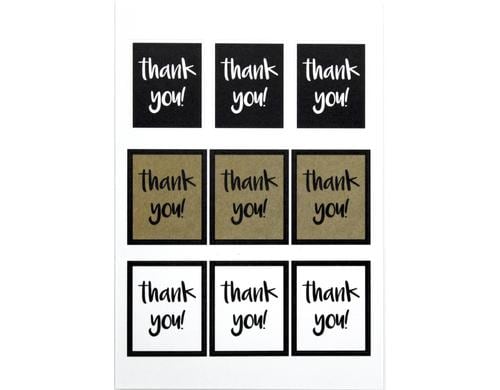 Artoz Sticker Thank you 6 Blatt