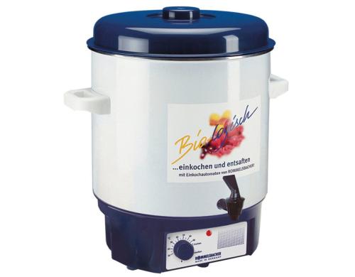 Rommelsbacher Einkochautomat 20.KA 1801 mit Ablaufhahn, weiss/blau