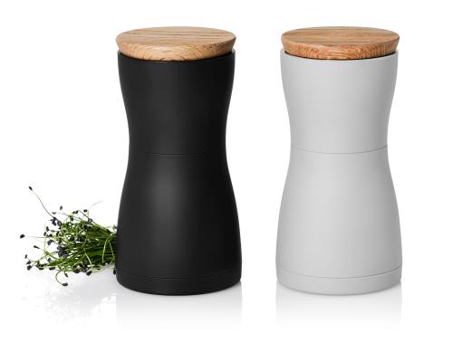 AdHoc Set Pfeffer- & Salzmühle TWIN MP125 Kunststoff/Holz, sandgestrahlt
