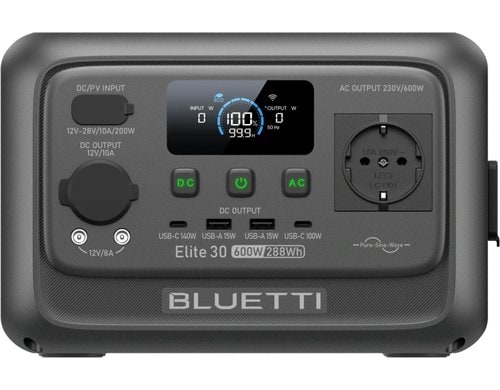 Bluetti Elite 30 V2 Power Station 600W 288Wh / 3.9Kg - Tragbare Powerstation