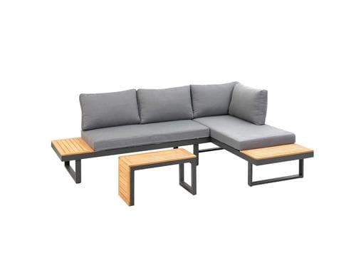 COCON Lounge-Set Ascona anthrazit/grau, 175x78x70cm