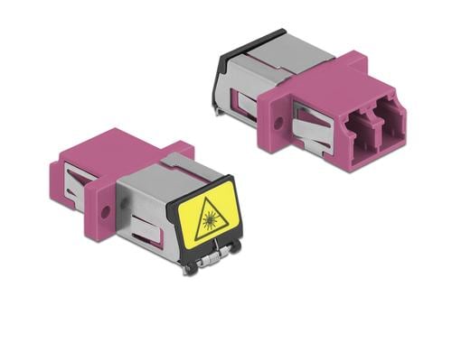 Delock LWL Kupplung LC-LC, OM4 Duplex Multimode, plastik, violet