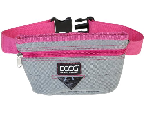 Doog Treat Pouch, Grey / Pink, L