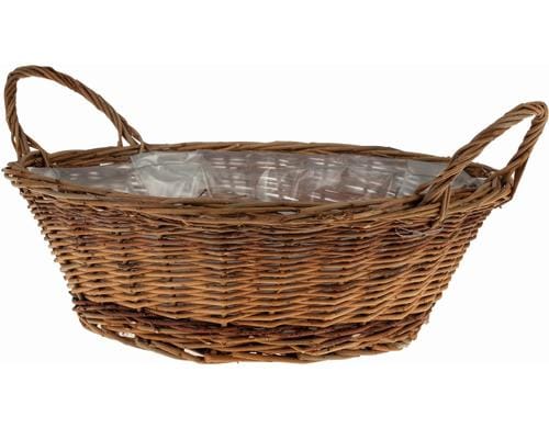 Opiflor Weidenkorbschale James, Natur rund,innen foliert,ungeschält,35.5x12 (DxH)