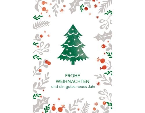 ABC Weihnachtskarten-Set Format A6, 105 x 148 mm, 5 Stück