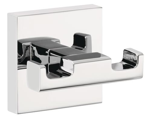 DELUXXE Doppel-Handtuchhaken Glänzender Doppel-Garderobenhaken