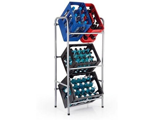EASYmaxx Getränkekisten Regal Metall 110x50x33cm