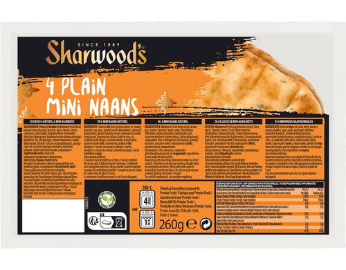 Sharwoods Naan Brot nature mini 260 g