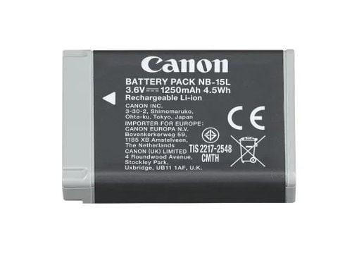 Canon Lithium-Ionen-Akku NB-15L, 1250 mAh / 3,6 V, für PS G9X/G7X/G5X