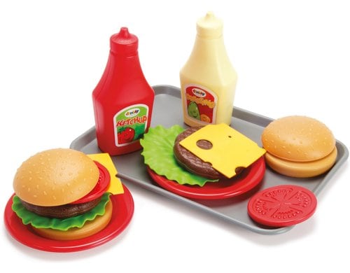 BURGER SET AUF TABLETT 17 TEILE