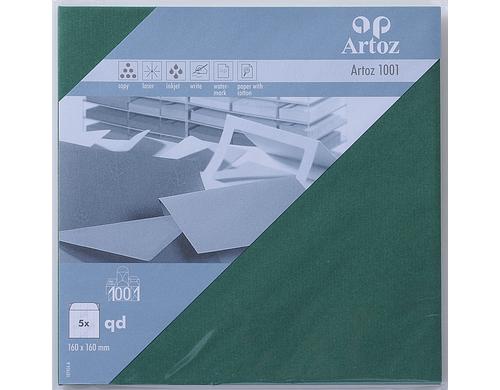 Artoz Couvert 1001 16cmx16cm 100  gm2, Racinggreen, 5 Blatt
