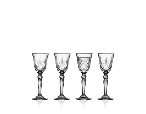 Lyngby Aquavit Glas Melodia 5 cl 4 Stk. Farbe Transparent, Crystal Glas