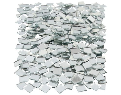 Creativ Company Spiegelmosaik 10x10 mm Dicke 2 mm 500 Stk