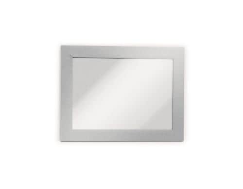 Durable Duraframe Magnetic A6 metall silber 5 Stück, magnetische Informationsrahmen