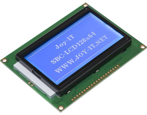 jOY-it SBC-LCD128X64 LCD 128x64 Pixel blaue Hintergrundbeleuchtung,SPI & Parallel