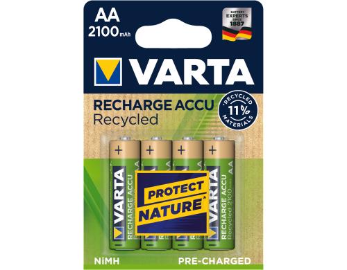 VARTA Akku AA Recycled AA 2100mAh 4er-Pack 4er Pack