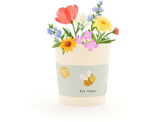 Stadtgärtner Blumengruss-Becher Bee happy
