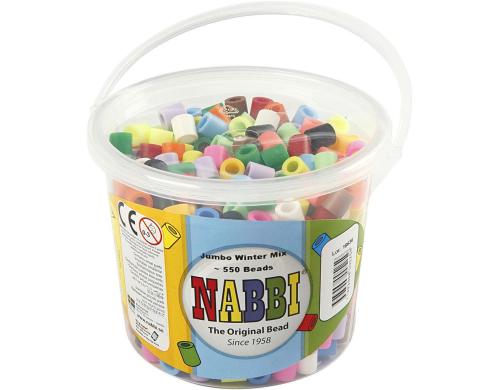 Creativ Company Bügelperlen Nabbi JUMBO 550 Stück, Zusatz-Farben