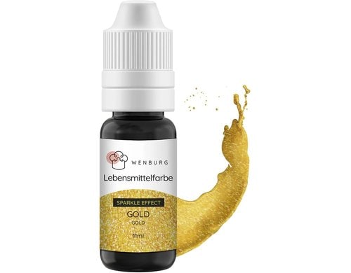 Wenburg Lebensmittelfarbe Gold 11ml Zuckerfrei, flüssig, hochkonzentriert