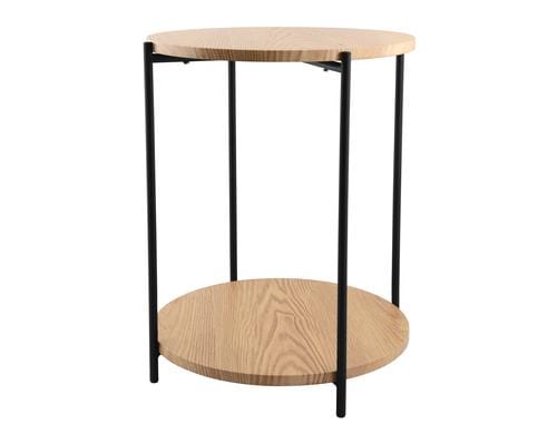 Schou Beistelltisch Braun Metall/MDF, China, Ø40H50cm