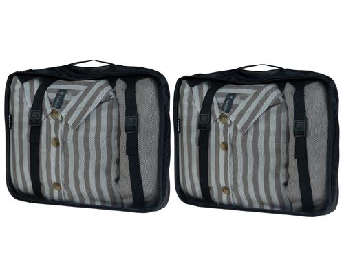 KOOR Packhilfen-Set Reesa Large 2-er Pack 2x 30x28x12cm, schwarz