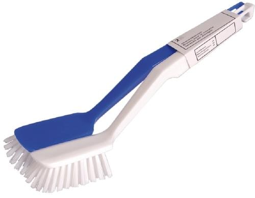 Edi Baur Abwaschbürste Duo Set PP weiss/blau, Besatz Nylon weiss, 28x6x6cm